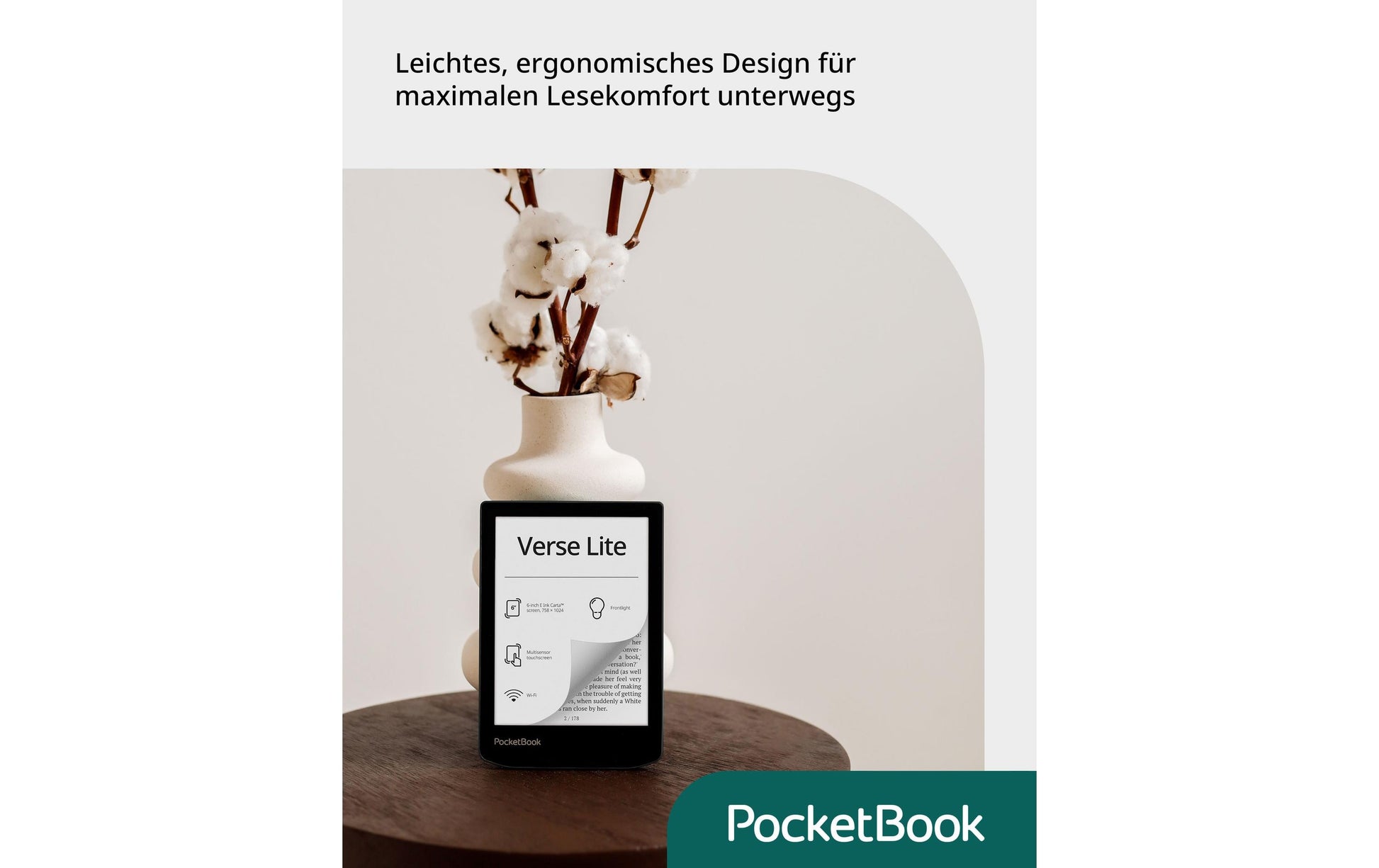 PocketBook Verse Lite Grau – 6" E Ink Carta, 8 GB