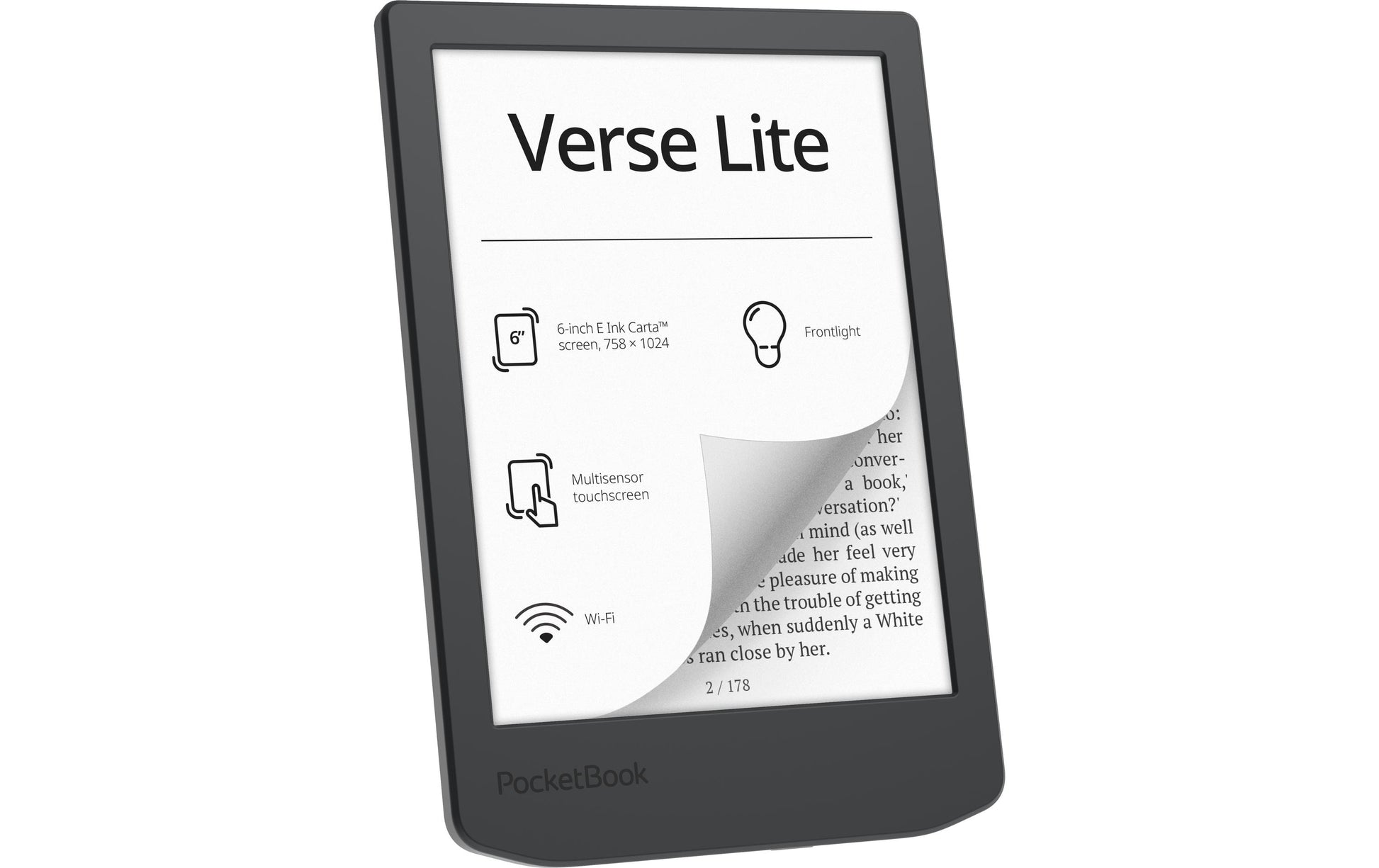 PocketBook Verse Lite Grau – 6" E Ink Carta, 8 GB