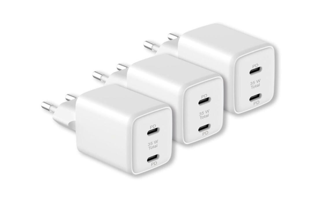 LMP Ladegerät – 35 W, 2× USB-C, PD, QC – für iPhone, iPad