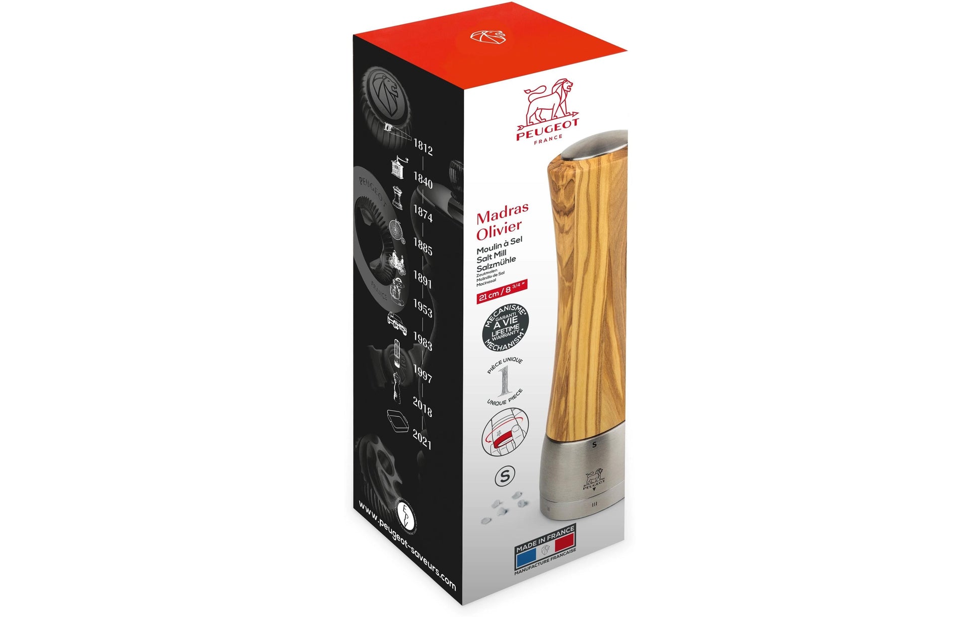 Peugeot Salz-/Pfeffermühle 16 cm, Holz, Braun