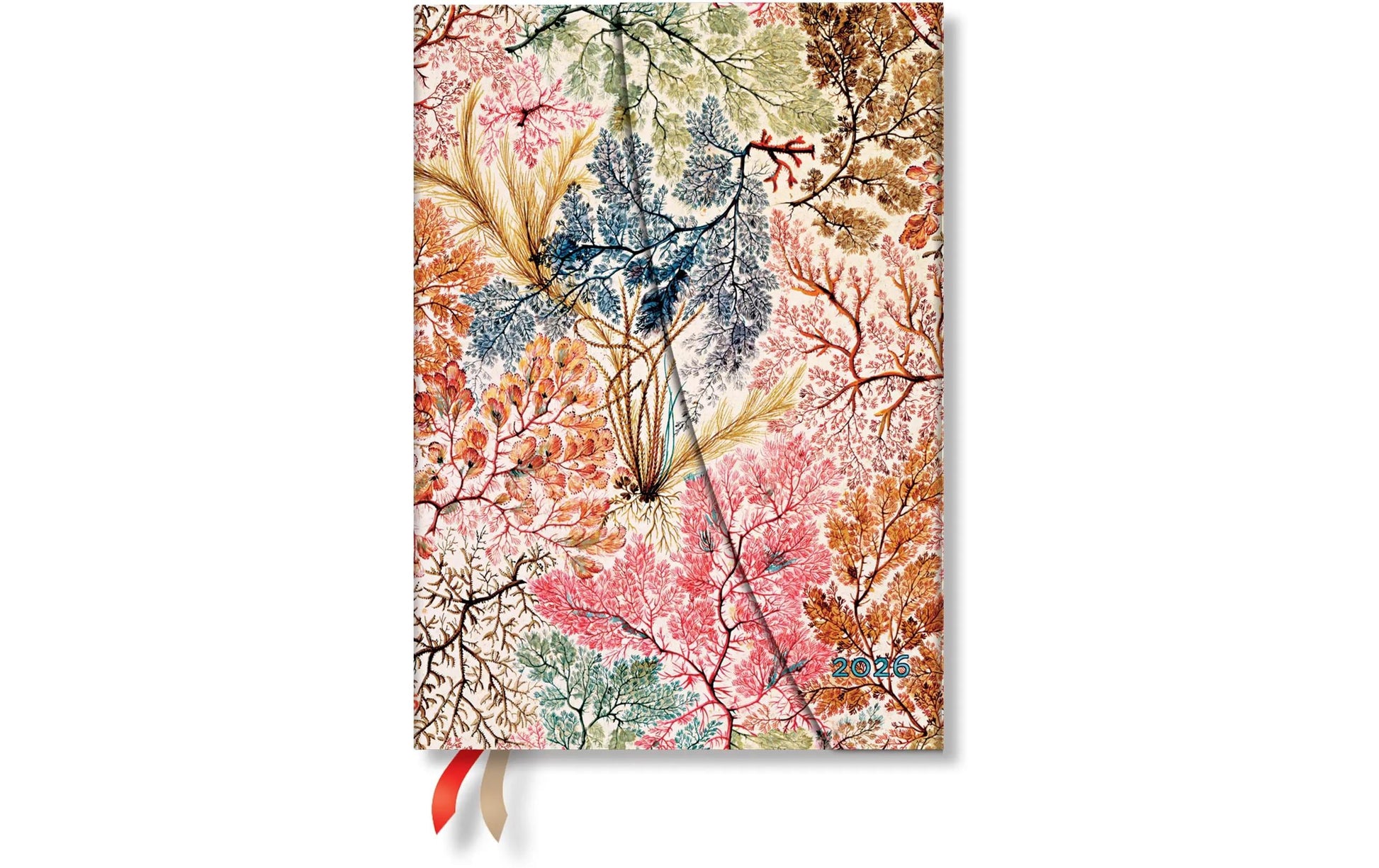 Paperblanks Anemone – Wochenagenda 2026, 1 Woche/2 Seiten, 13 × 18 cm, Hardcover