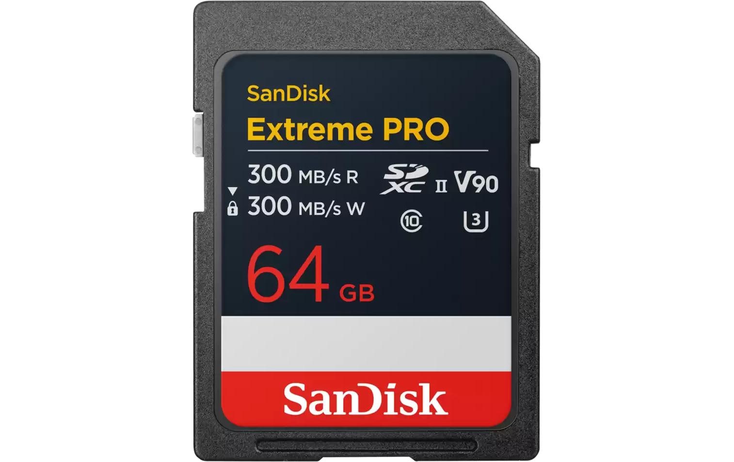 SanDisk Extreme Pro Speichergerät – 64 GB, SD UHS-II, V90