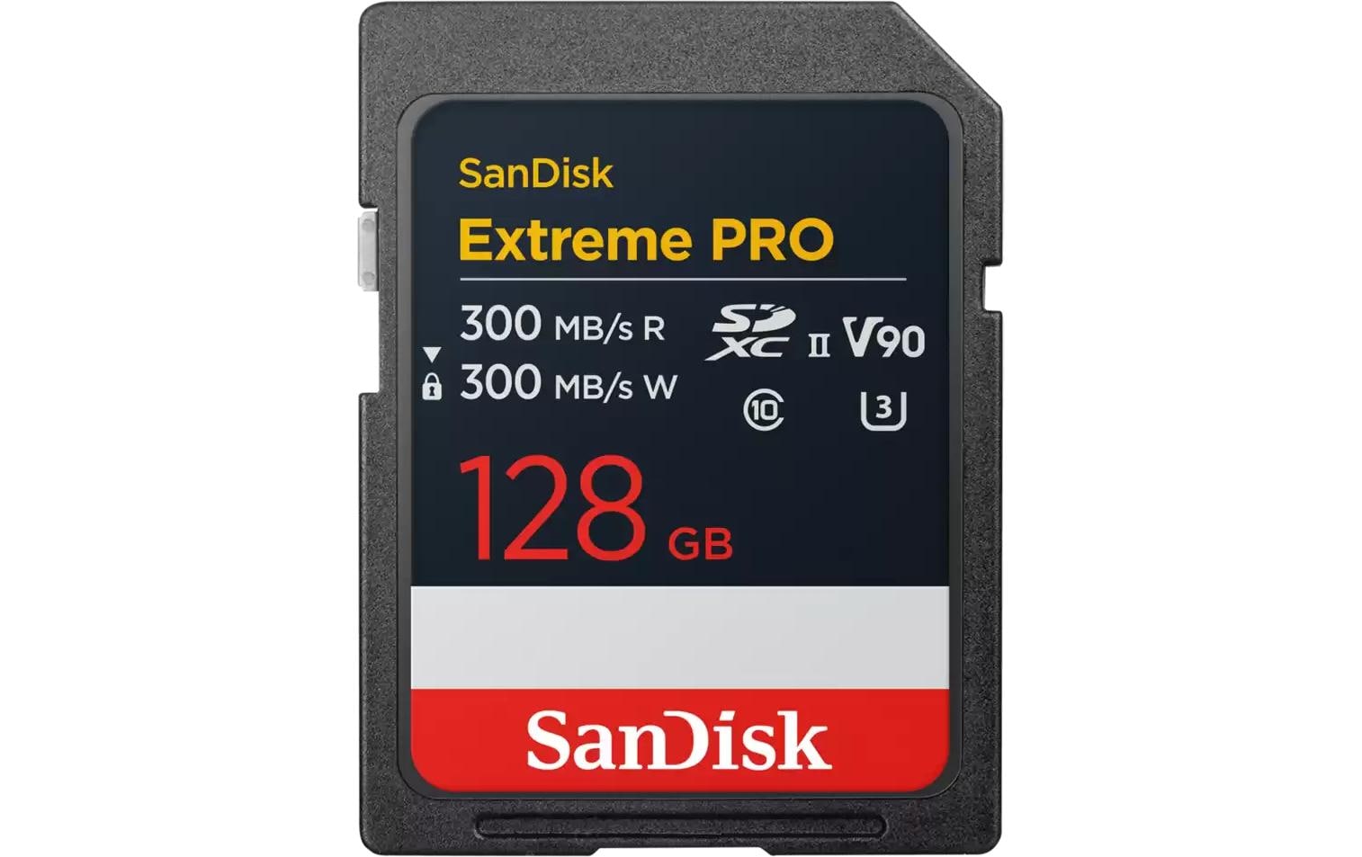 SanDisk Extreme Pro Speichergerät – 128 GB, SD UHS-II, V90