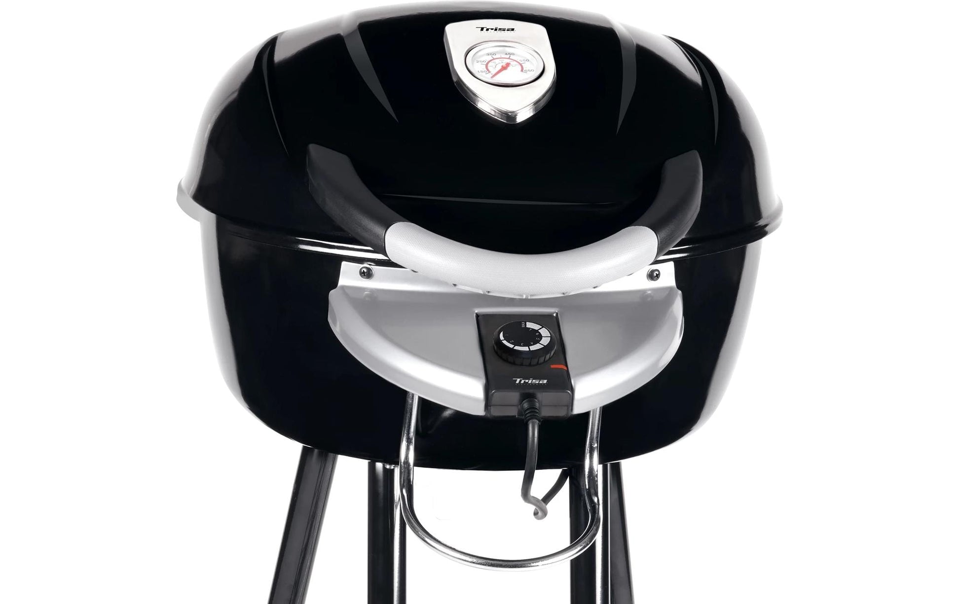 Trisa Elektrogrill BBQ Star 2 in 1 – 2000 W, elektrisch & Holzkohle – Schwarz/Silber