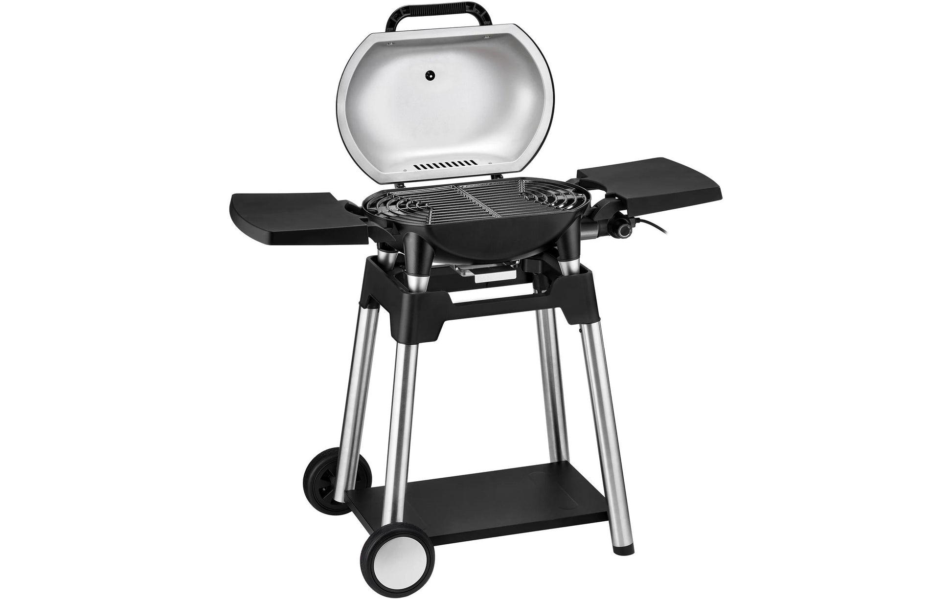 Trisa Elektrogrill Grill Force 2200 – 2200 W, Kochfläche 52 × 33 cm, 1 Brenner – Schwarz/Silber