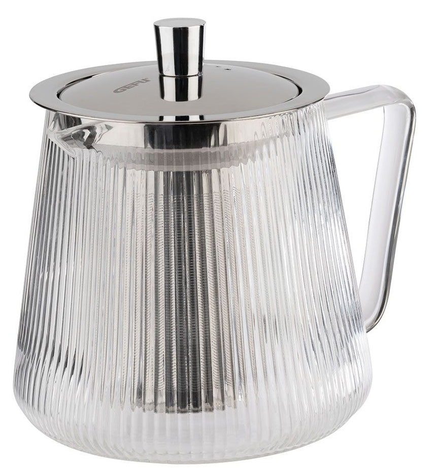 GEFU INFUSA Teekanne – 800 ml, Borosilikatglas, mit Edelstahlfilter, spülmaschinenfest