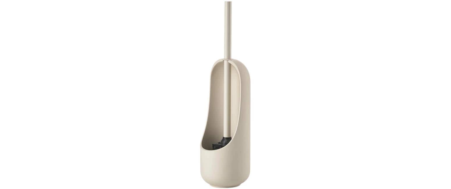 Zone Denmark Sensu – WC-Bürstenset – Keramik, beige, H 41 cm, Ø 11,8 cm