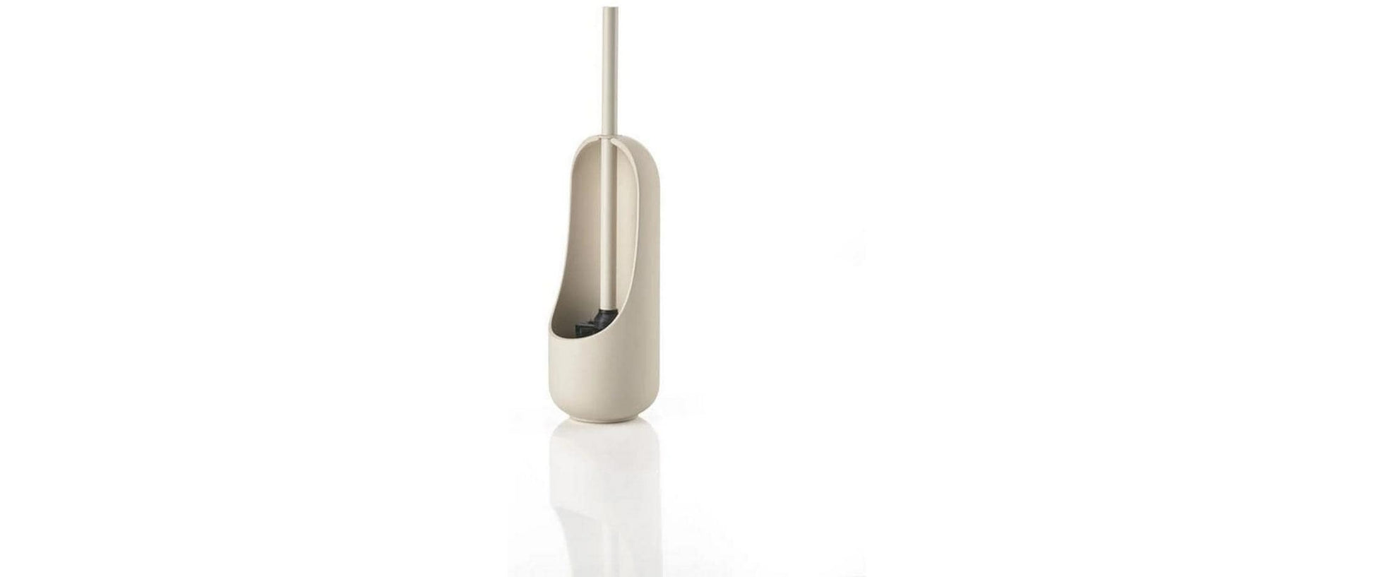 Zone Denmark Sensu – WC-Bürstenset – Keramik, beige, H 41 cm, Ø 11,8 cm
