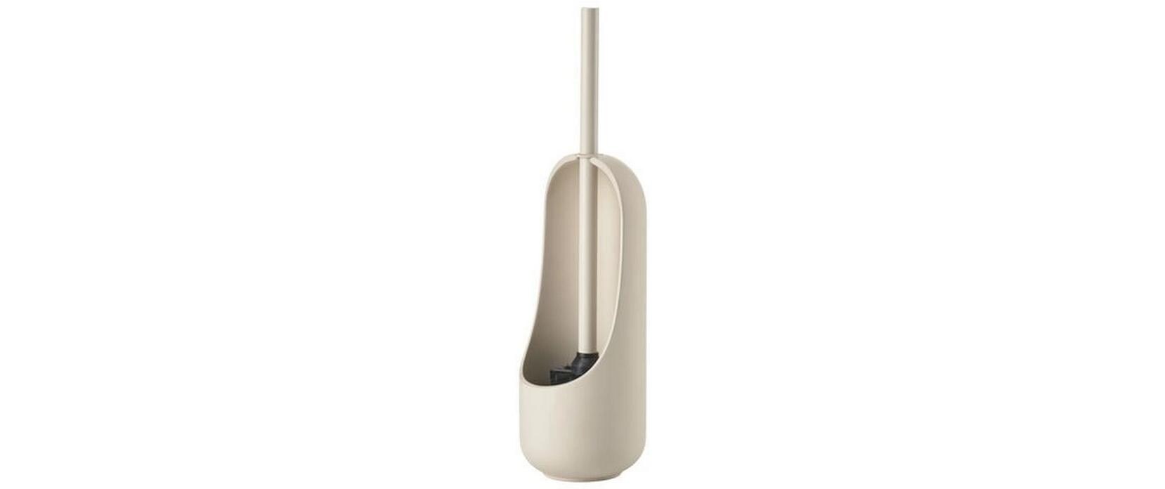 Zone Denmark Sensu – WC-Bürstenset – Keramik, beige, H 41 cm, Ø 11,8 cm