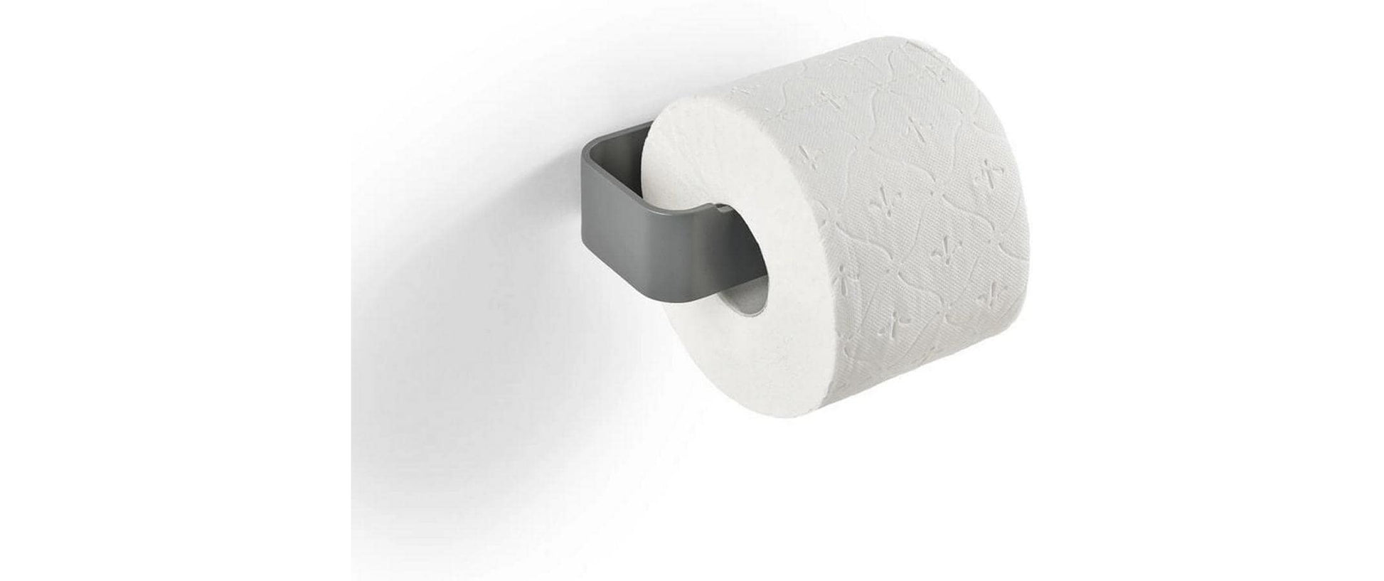 Zone Denmark Toilettenpapierhalter – Aluminium, Grau, Wandmontiert, 7,6 × 16,4 × 4 cm