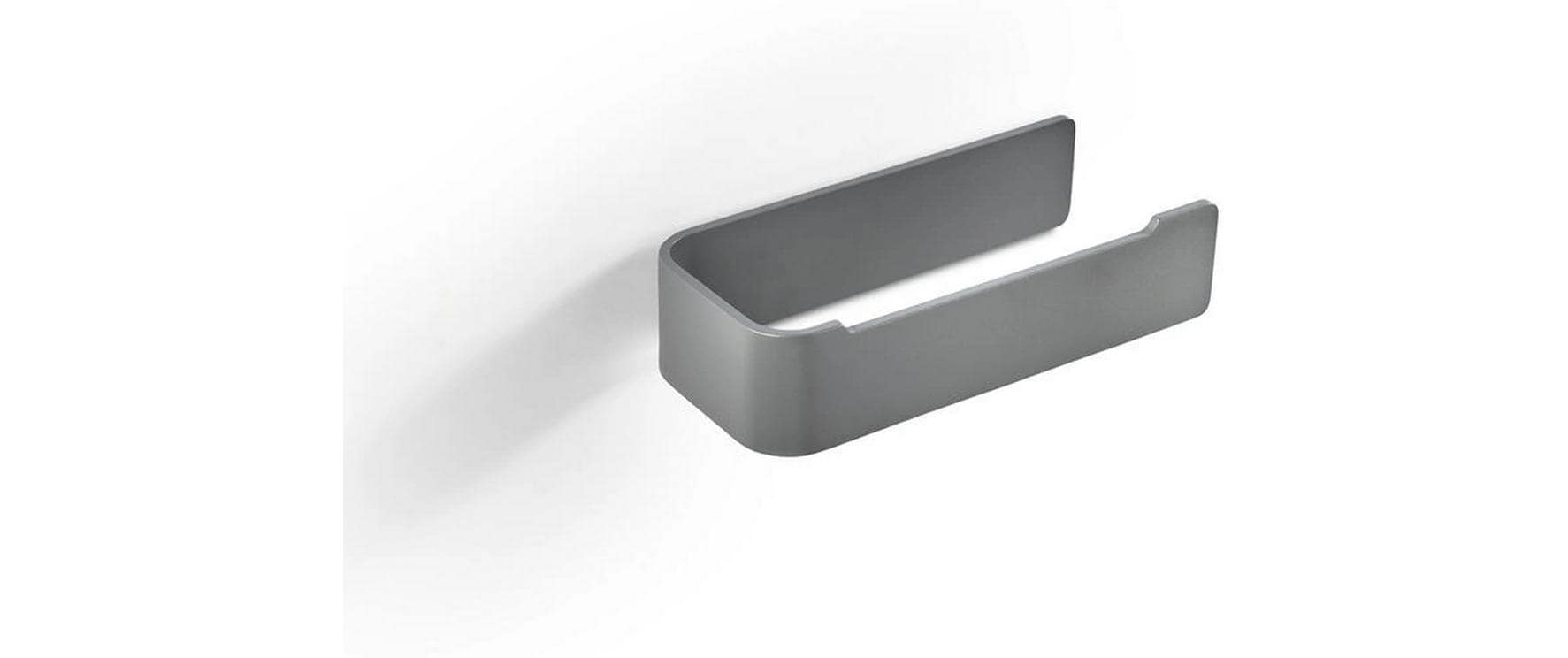Zone Denmark Toilettenpapierhalter – Aluminium, Grau, Wandmontiert, 7,6 × 16,4 × 4 cm