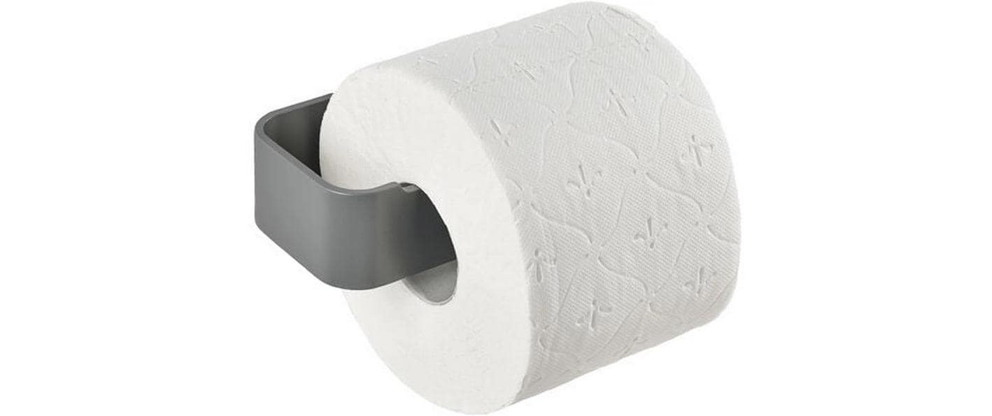 Zone Denmark Toilettenpapierhalter – Aluminium, Grau, Wandmontiert, 7,6 × 16,4 × 4 cm