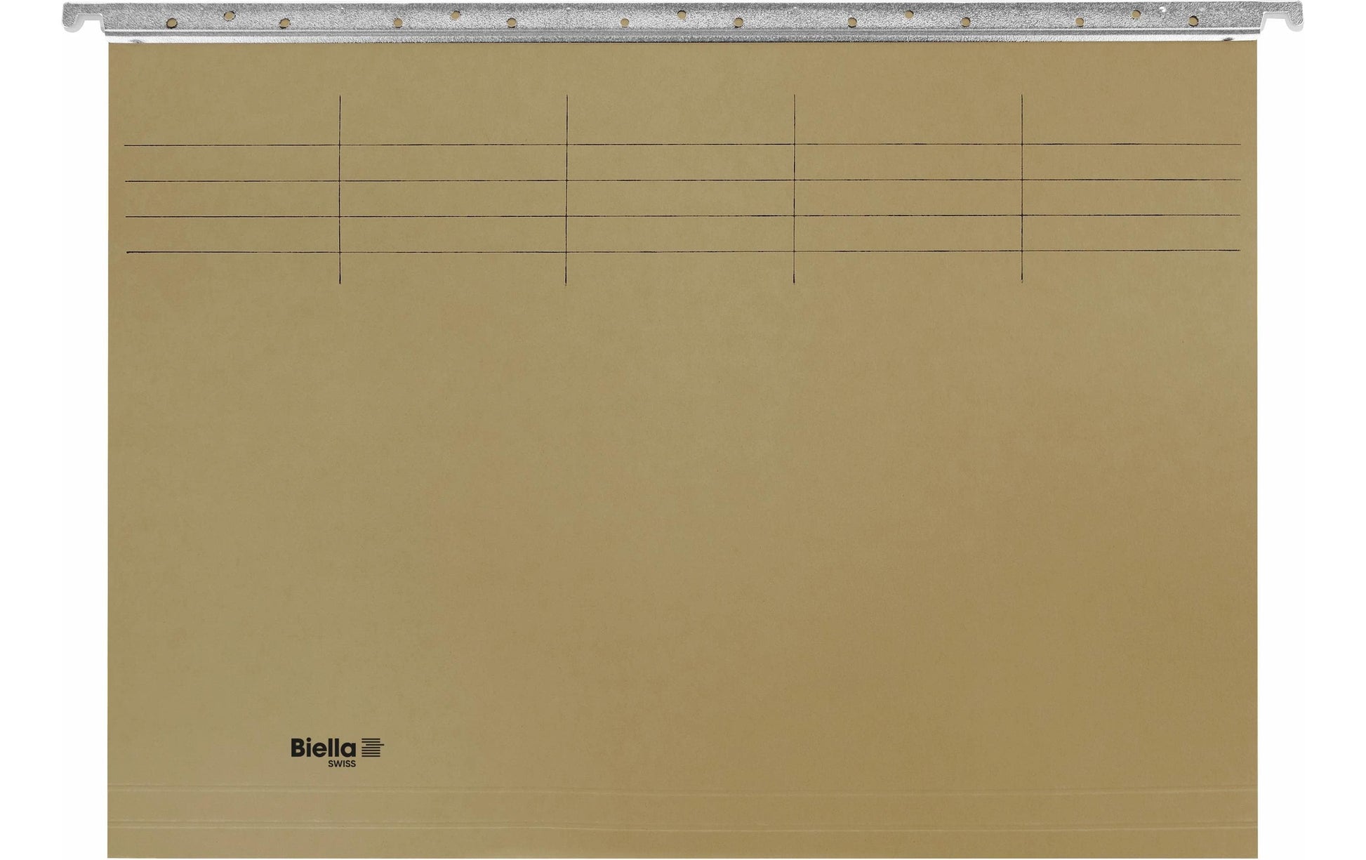 Biella Hängeordner für A4 – Karton, Grau, 320 × 250 mm, mit Vordruck