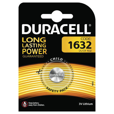 Duracell Knopfzelle CR1632, Lithium, 3 V – 1 Stk.