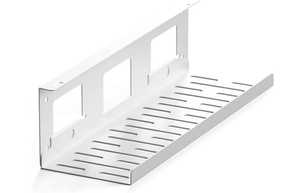 Contini 110881 Untertisch-Kabelwanne – 350 × 120 × 100 mm – Weiss, für Contini Hubtisch