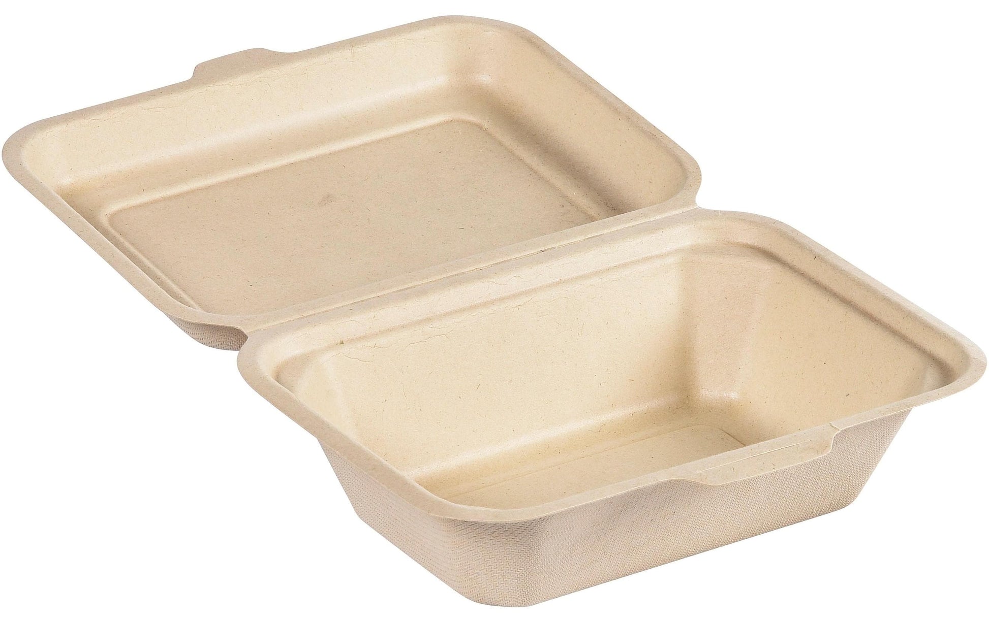 BioPak Take-away-Box, Bagasse (Zuckerrohr) – 600 ml 180 × 130 × 50 mm, braun
