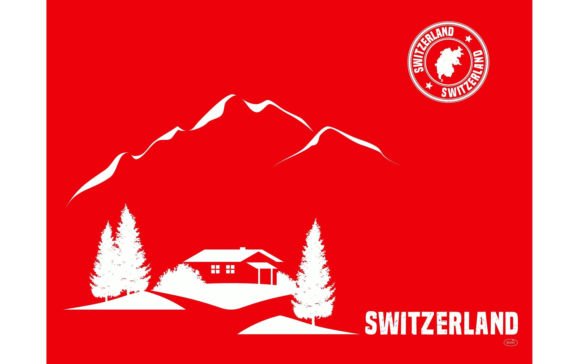 Duni Tischset – Schweiz – 30 × 40 cm – Dunicel – 100 Stk.