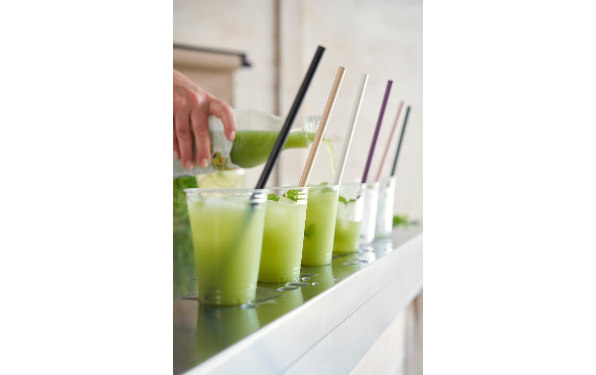 BioPak Papierstrohhalme, Ø 8 mm 23 cm, braun – FSC – 3600 Stk.