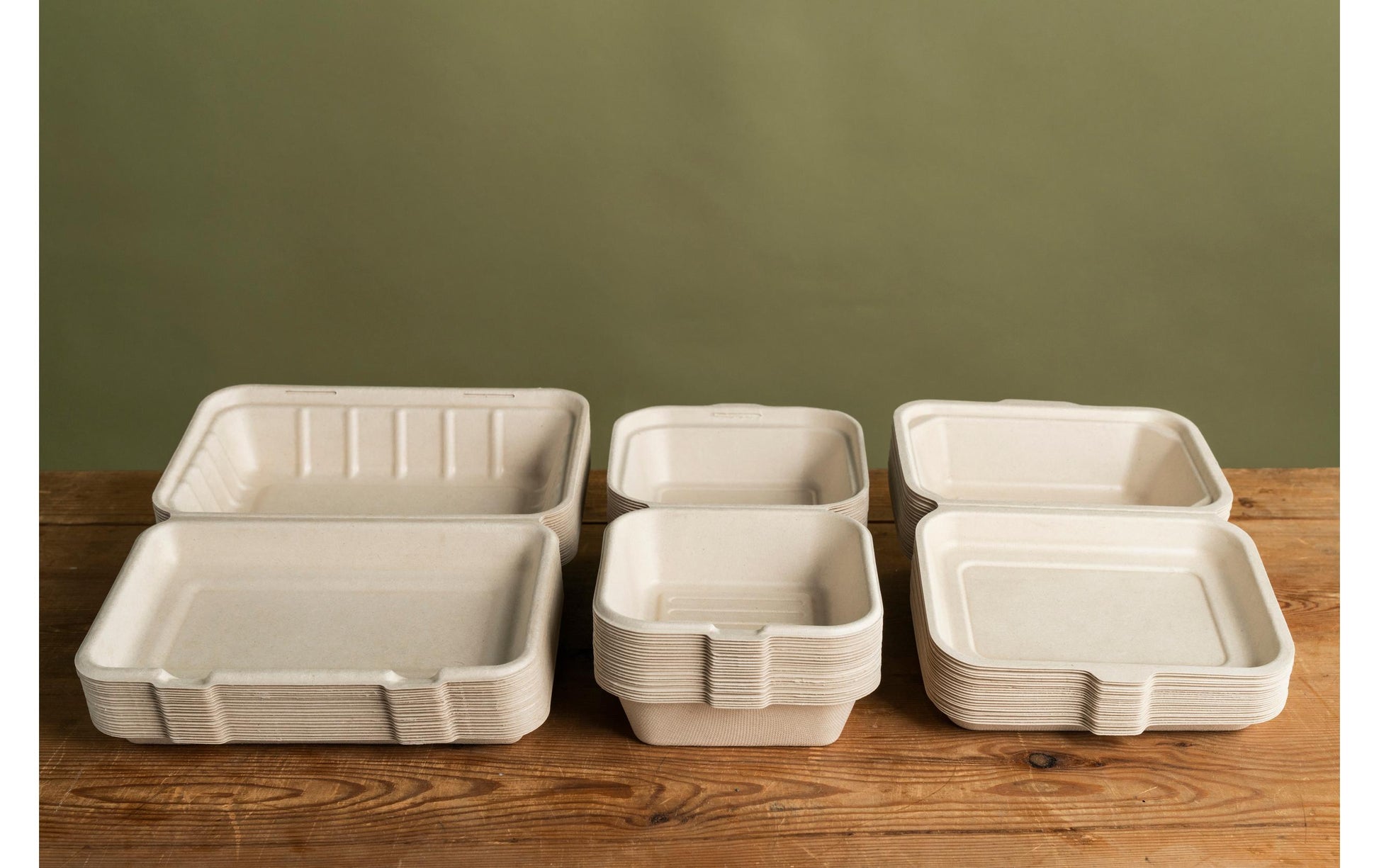 BioPak Take-away-Box, Bagasse (Zuckerrohr) – 600 ml 180 × 130 × 50 mm, braun