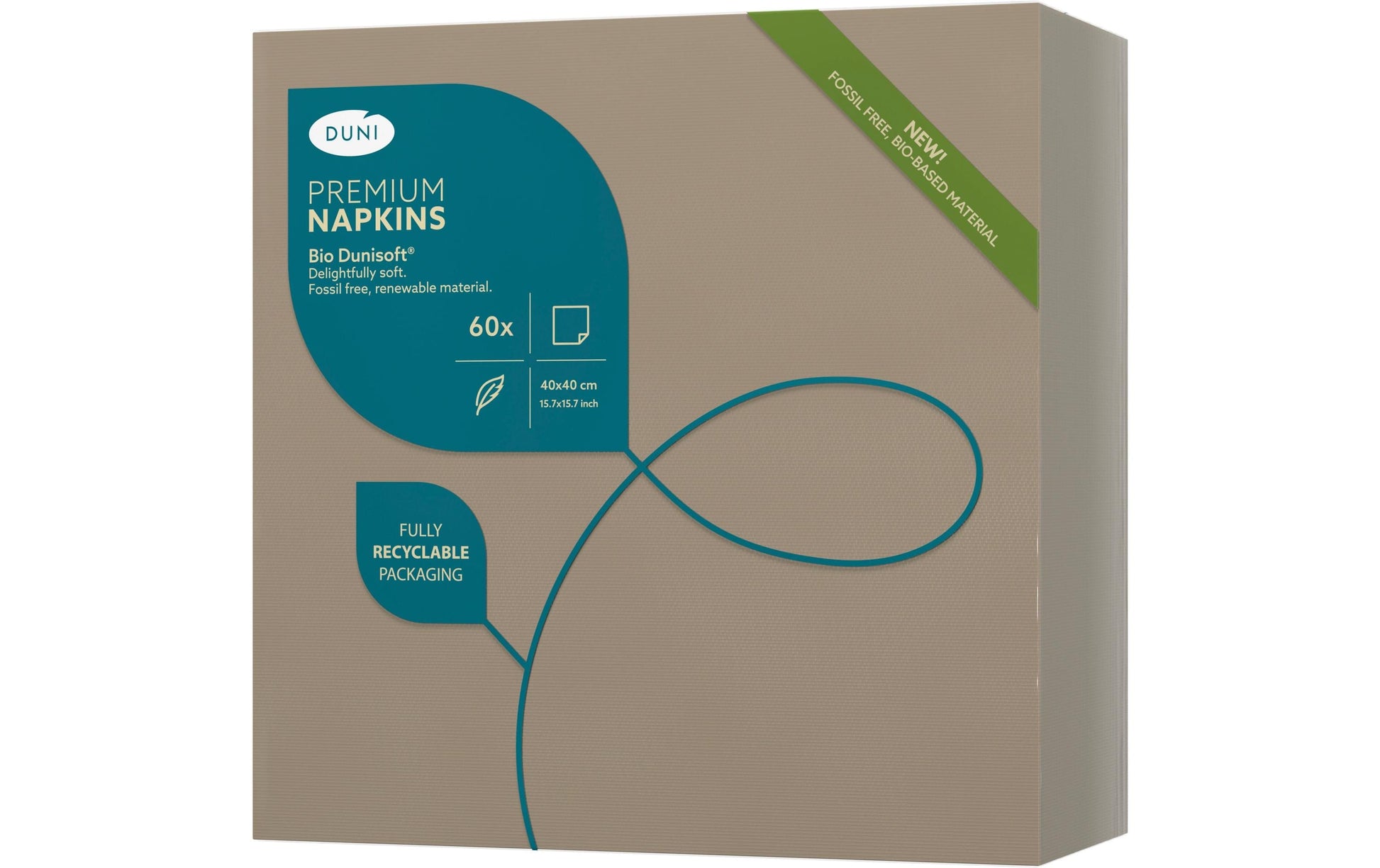 Duni Servietten – grau – 40 × 40 cm, 1-lagig – 60 Stück