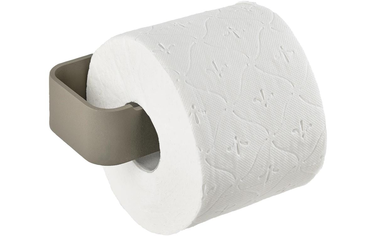 Zone Denmark Toilettenpapierhalter – Aluminium, taupe, wandmontiert, 7,6 × 16,4 × 4 cm