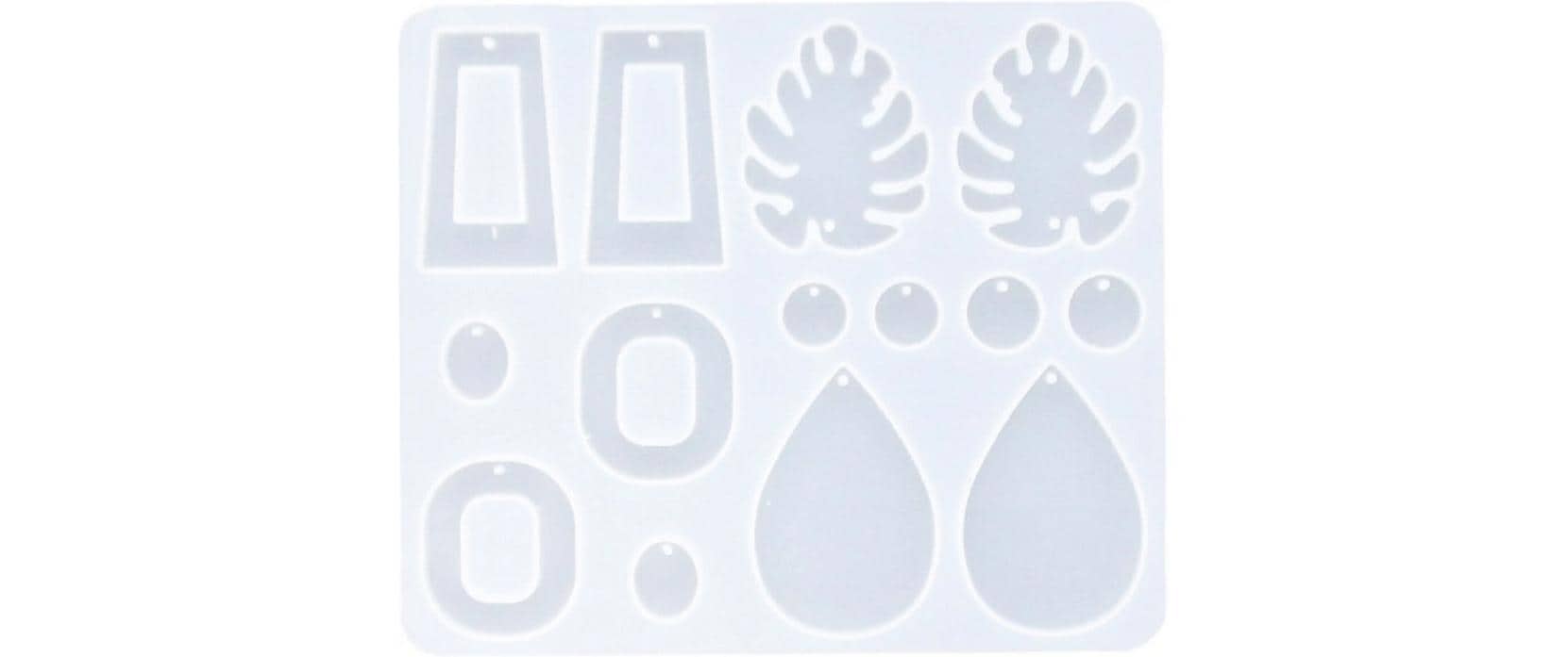 Reslin Giessform – Ohrringe – Silikon – 118 × 8 × 137 mm – 14 Formen, 1 Stück