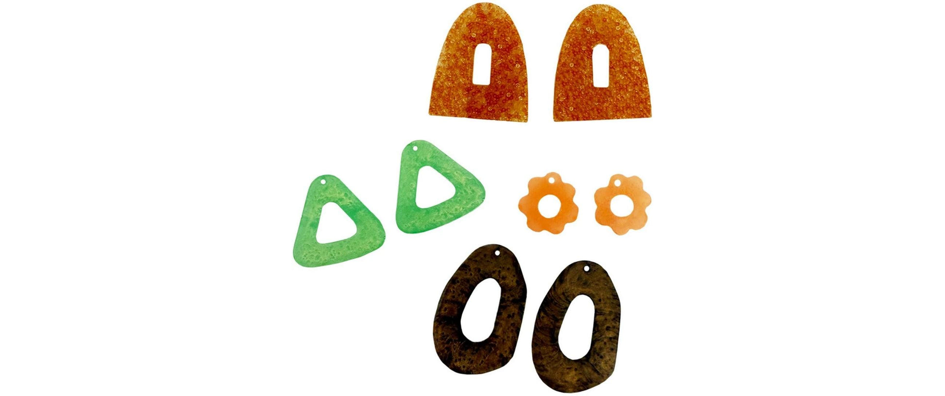 Reslin Giessform – Ohrringe – Silikon – 111 × 4 × 203 mm – 16 Formen – Weiss