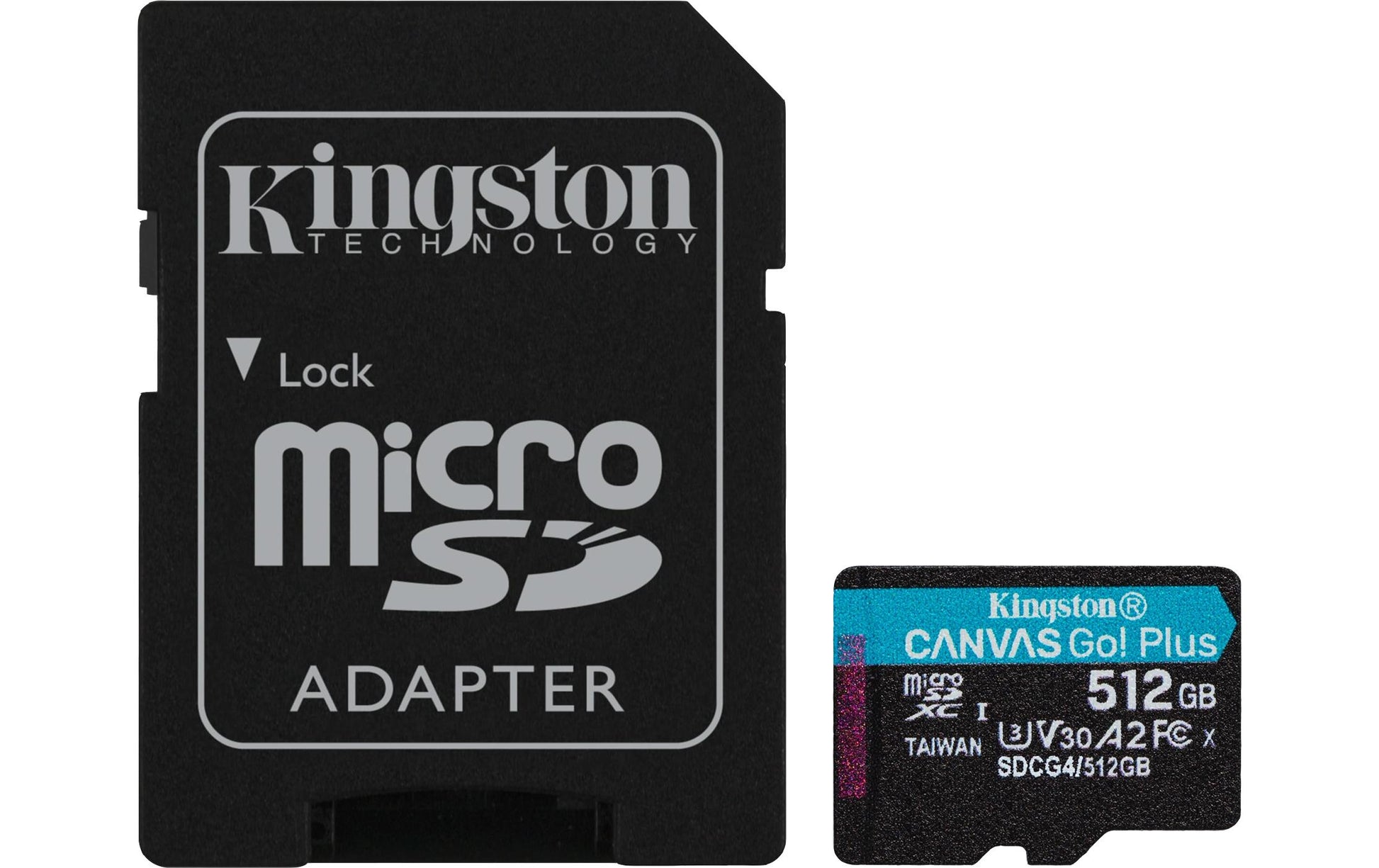 Kingston Technology Kingston Canvas Go Plus 200R Speichergerät – 512 GB, A2 U3 V30, mit Adapter