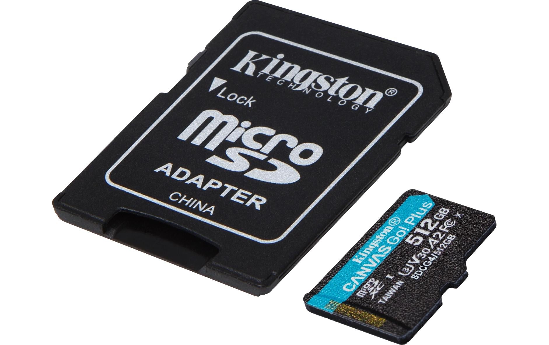 Kingston Technology Kingston Canvas Go Plus 200R Speichergerät – 512 GB, A2 U3 V30, mit Adapter