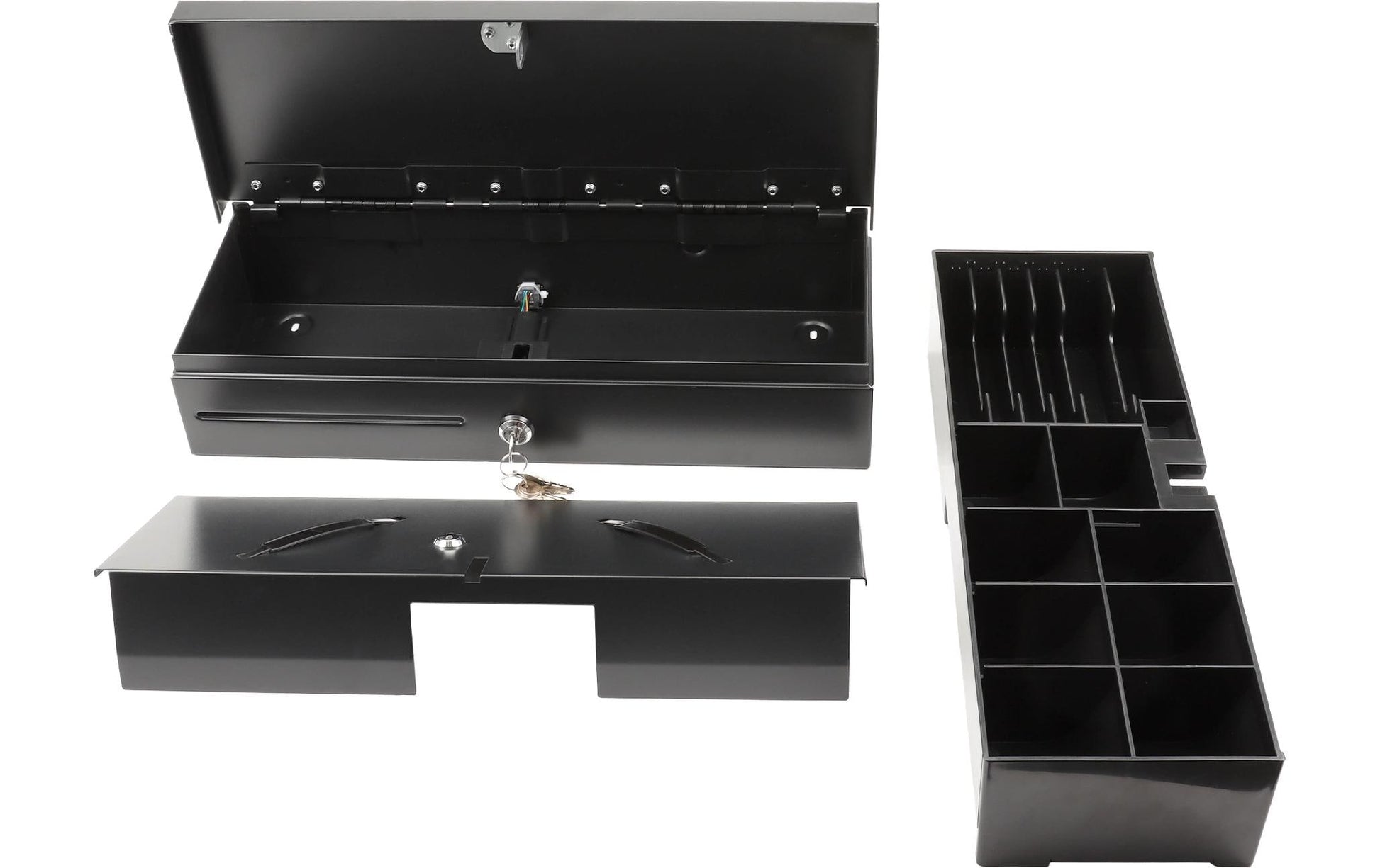 Olympia Kassenschublade, 460 mm × 100 mm × 465 mm, Stahl, Schwarz, für CM 940, CM 941, CM 942 usw., HS-170