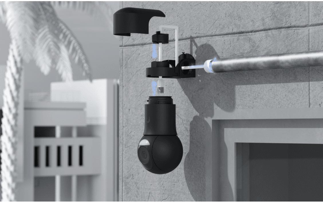 Ubiquiti 3/4" Montageadapter – für UVC-G5-PTZ – Polycarbonat, Draussen, Schwarz