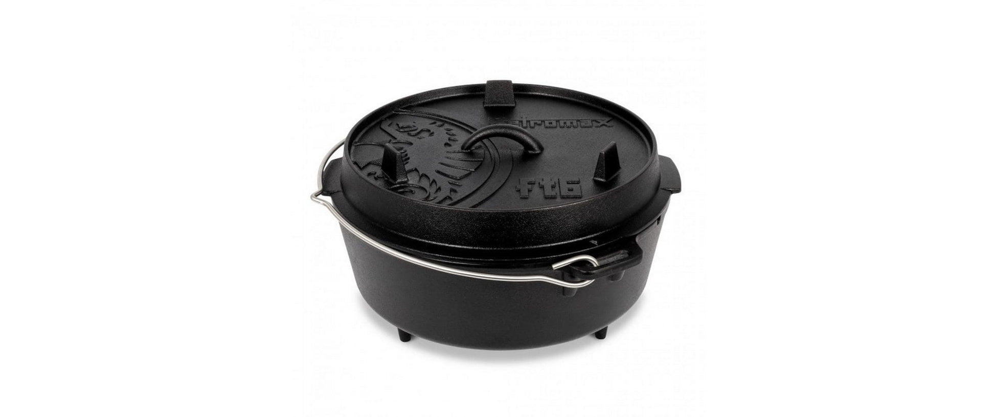 Petromax Kochtopf ft6 – 5,7 l, Ø 18,5 cm, Gusseisen, für Backofen, Schwarz