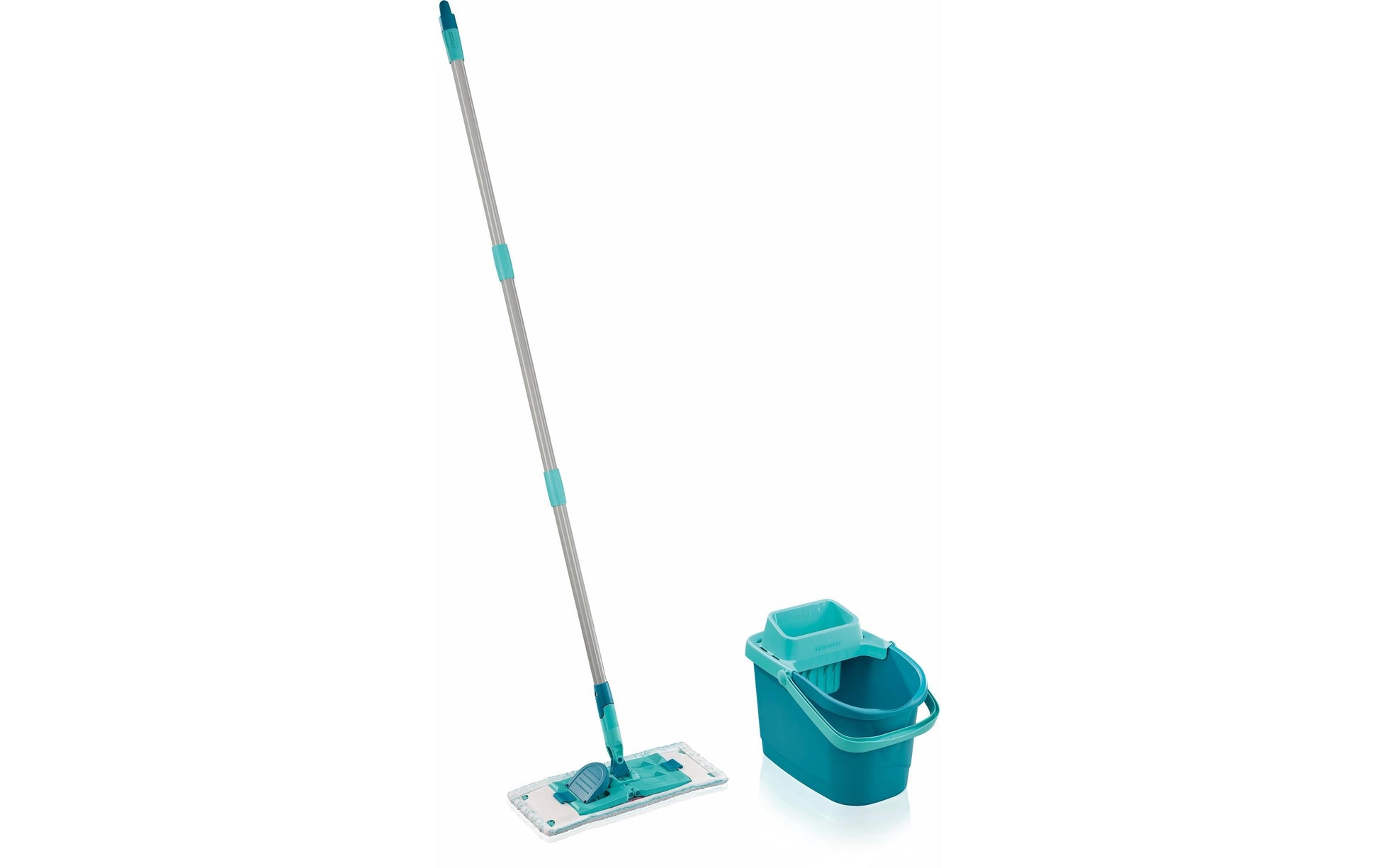 Leifheit Flachwischer Power Clean M – türkis – Mikrofaser