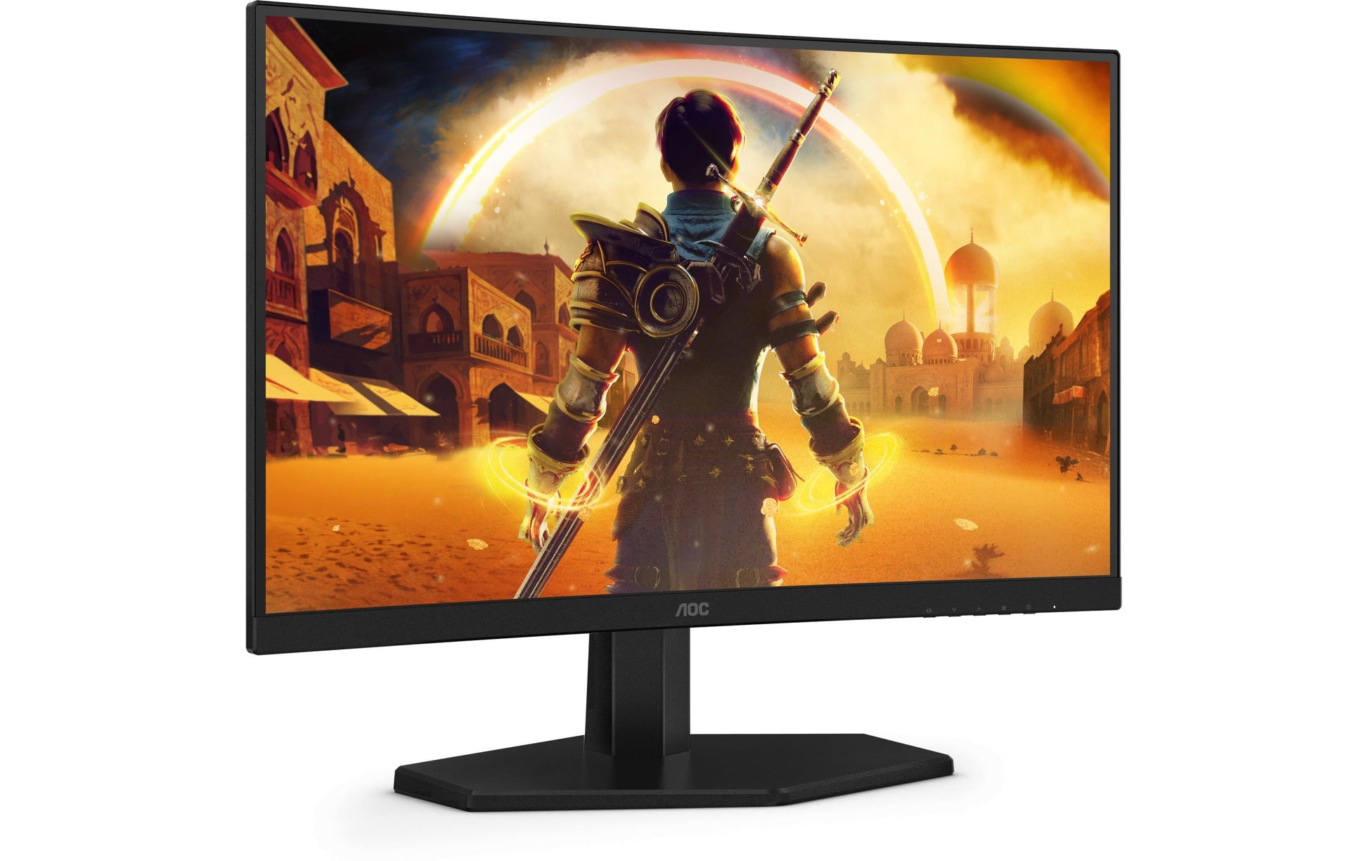 AOC C24G42E – Monitor, 23,6", VA, 180 Hz, 250 cd/m², Gebogen, Adaptive Sync, Lautsprecher, Schwarz