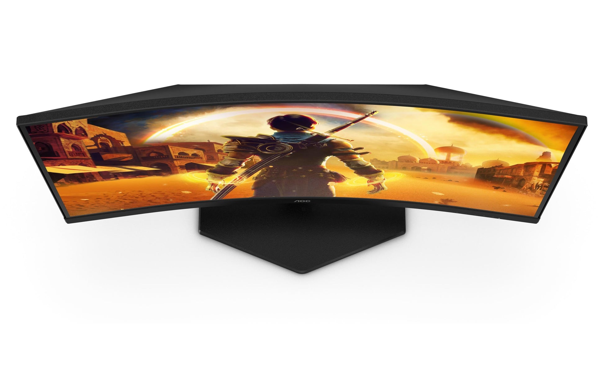 AOC C24G42E – Monitor, 23,6", VA, 180 Hz, 250 cd/m², Gebogen, Adaptive Sync, Lautsprecher, Schwarz