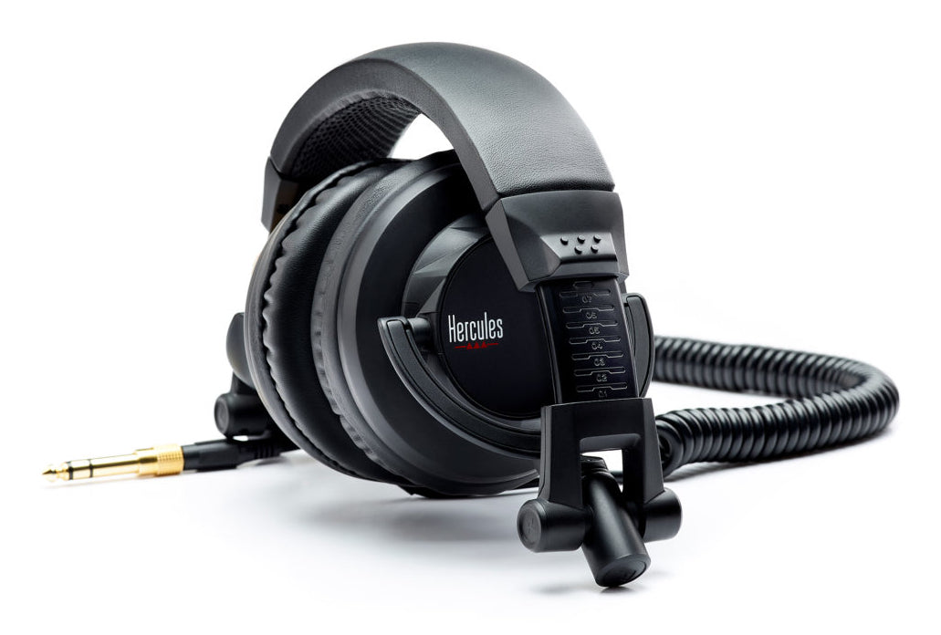 Hercules HDP DJ45 DJ-Kopfhörer – Over-Ear, Kabelgebunden, 3,5 mm Klinke, Schwarz