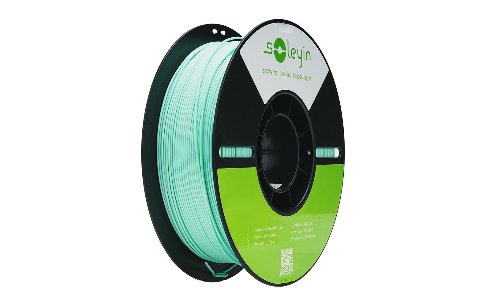 Creality 3D 3D-Drucker-Filament Soleyin Ultra PLA 1,75 mm Hellgrün, 1 kg