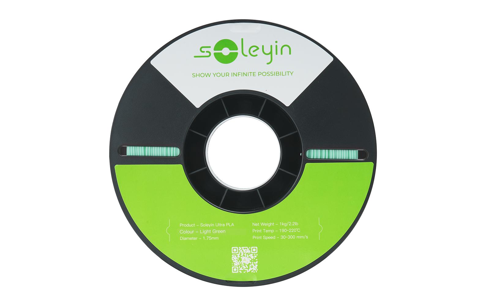 Creality 3D 3D-Drucker-Filament Soleyin Ultra PLA 1,75 mm Hellgrün, 1 kg