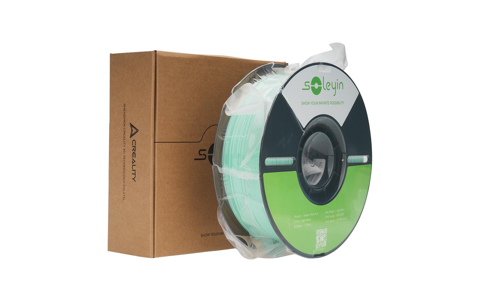 Creality 3D 3D-Drucker-Filament Soleyin Ultra PLA 1,75 mm Hellgrün, 1 kg