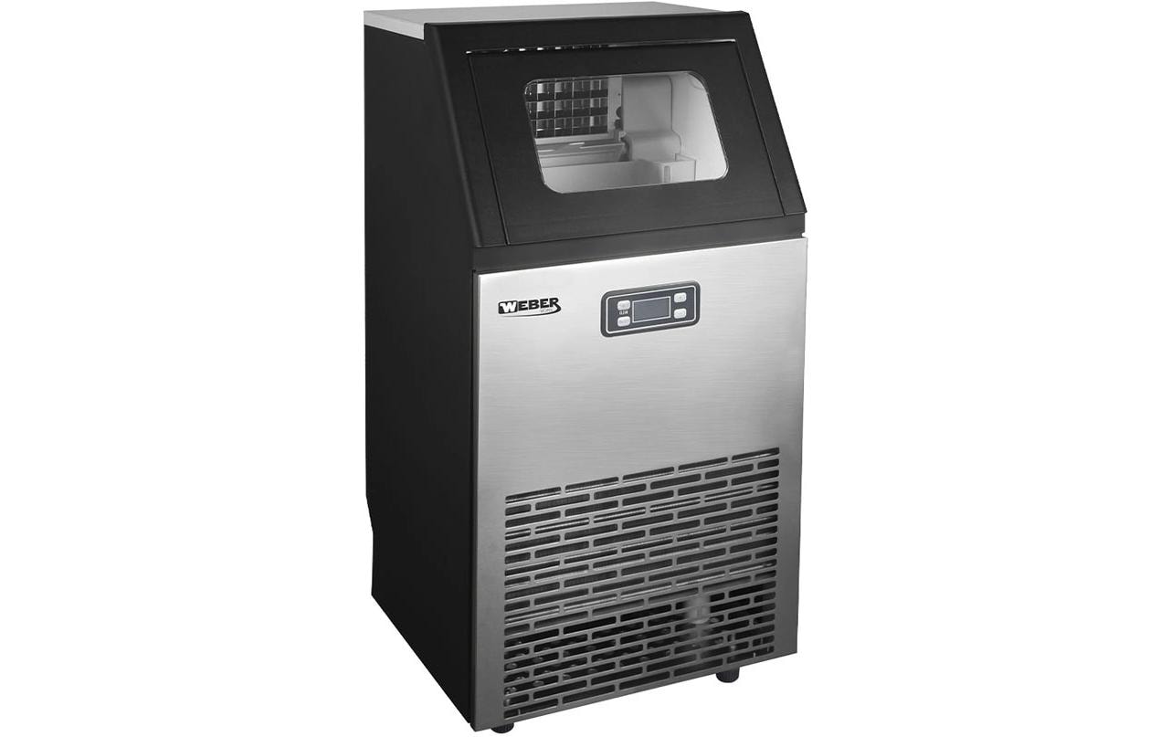 Kibernetik Weber Eiswürfelmaschine Home EW45 – 45 kg/24 h, 1,3 l – silber/schwarz