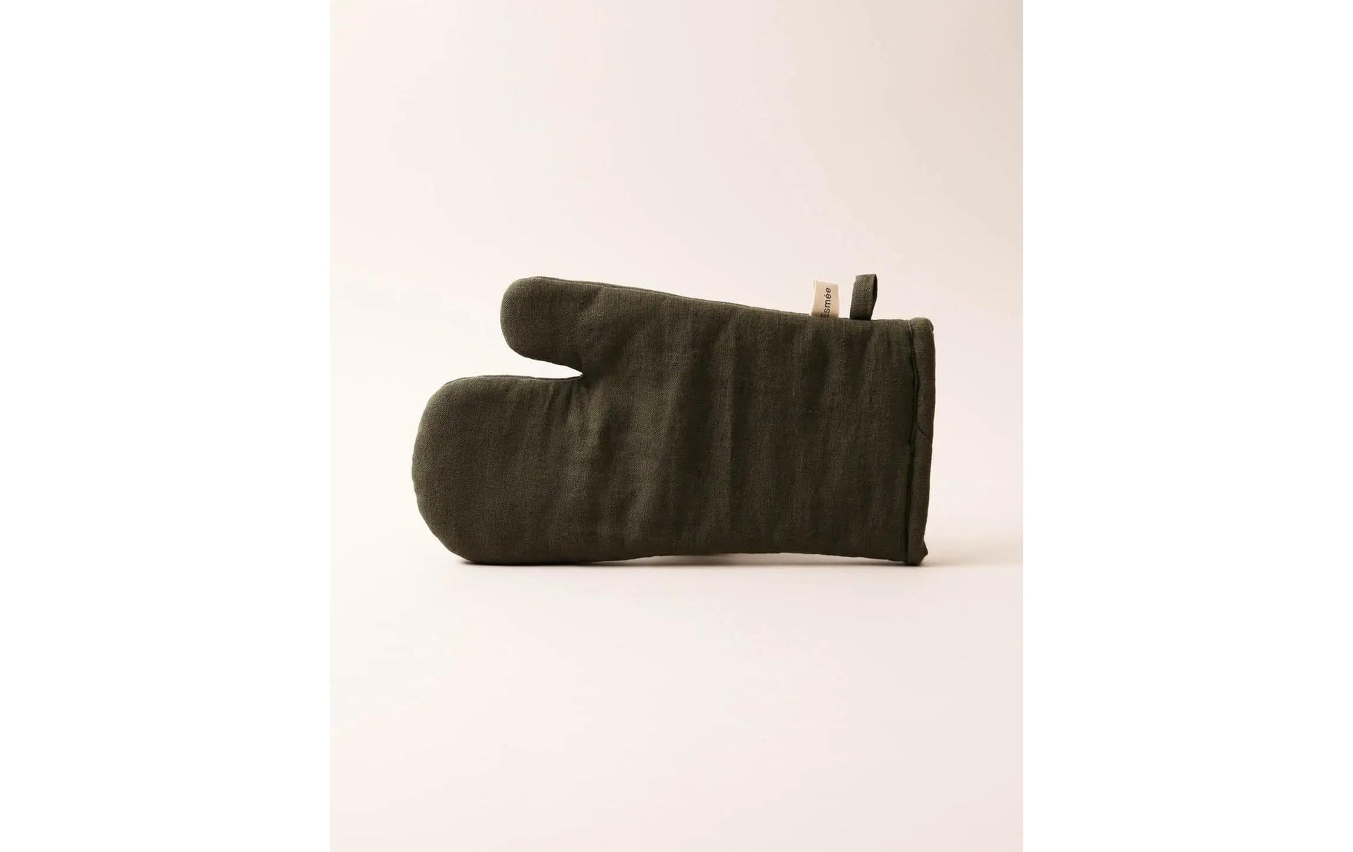 Esmée Nura – Ofenhandschuh 17 × 32 × 2 cm, Baumwolle/Leinen, Olivgrün