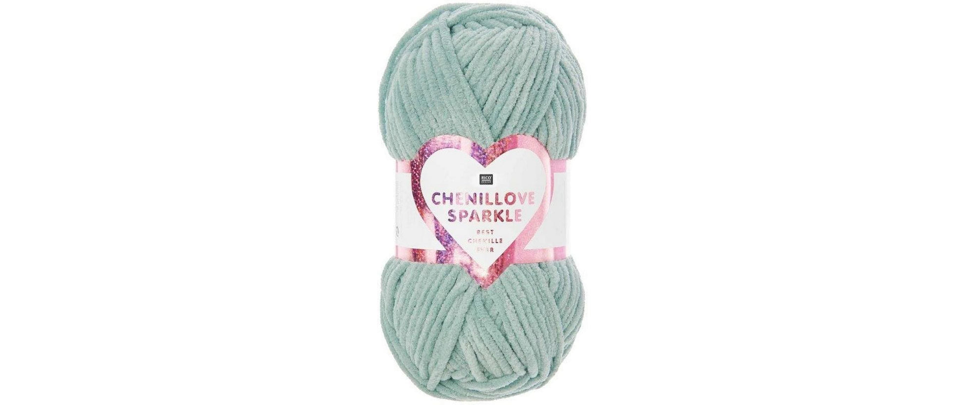 Rico Design Chenillove Sparkle Garn Aqua – 100 g, 110 m, Nadel 5 mm, 100% Polyester, 1 Stk.