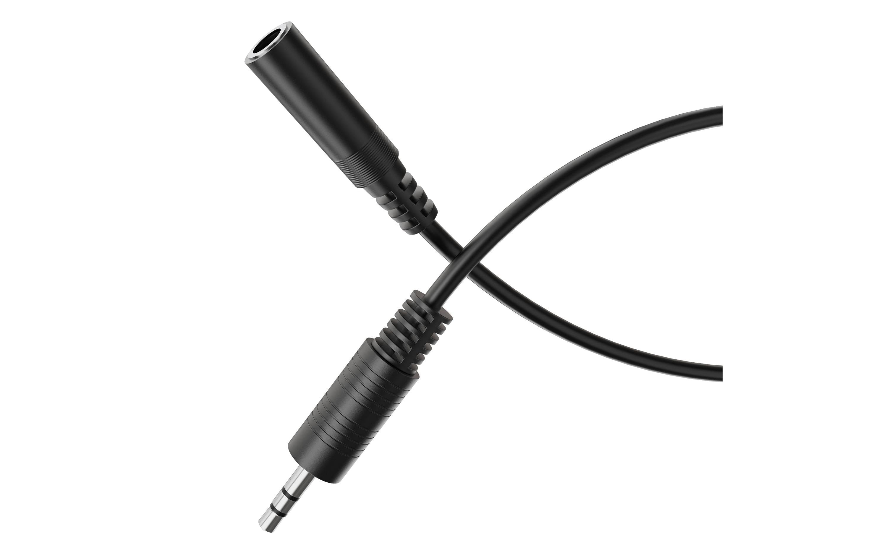 HDSUPPLY 3,5-mm-Klinken-Verlängerung – Stecker zu Buchse – 5 m, Schwarz