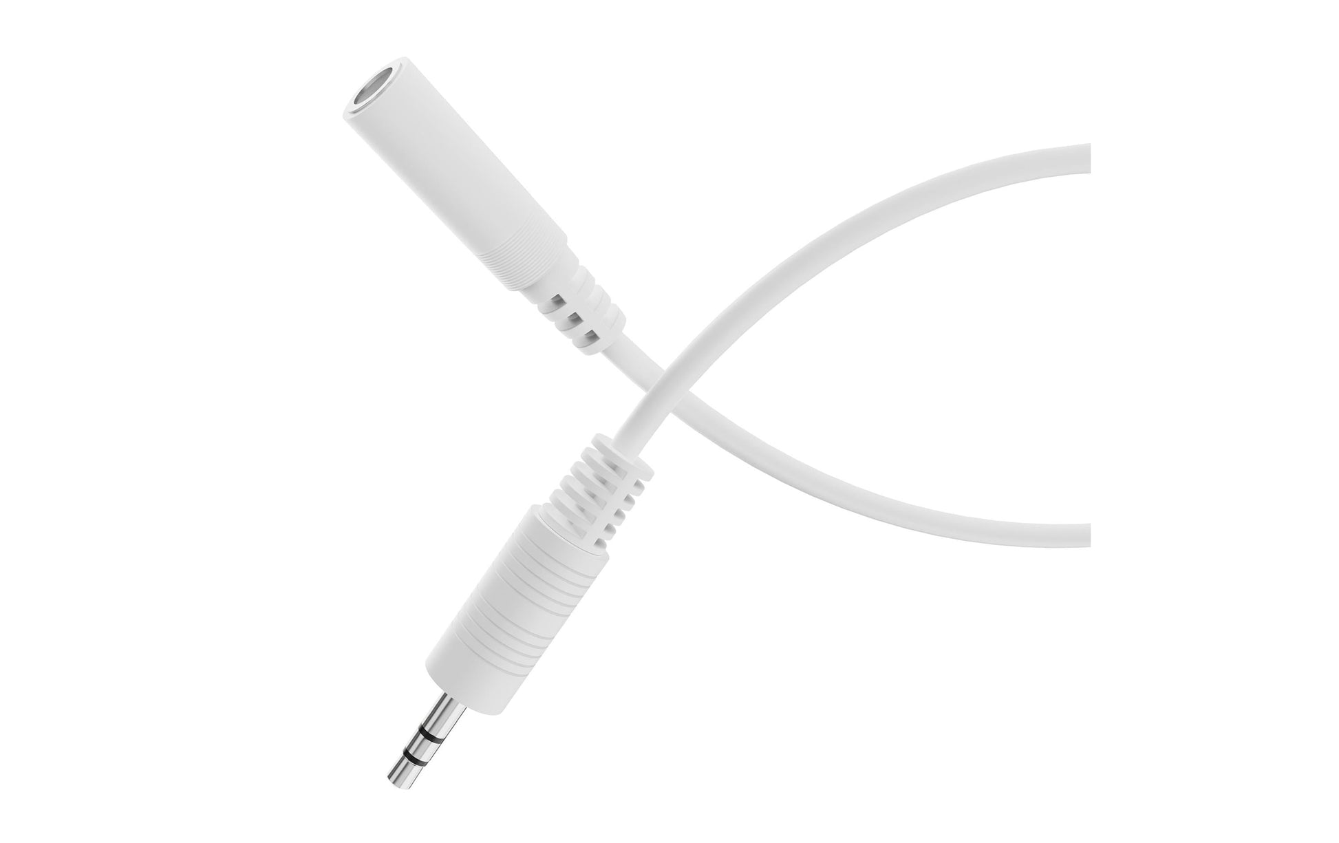 HDSUPPLY 3,5-mm-Klinken-Verlängerung – Stecker zu Buchse – 2,5 m, Weiss