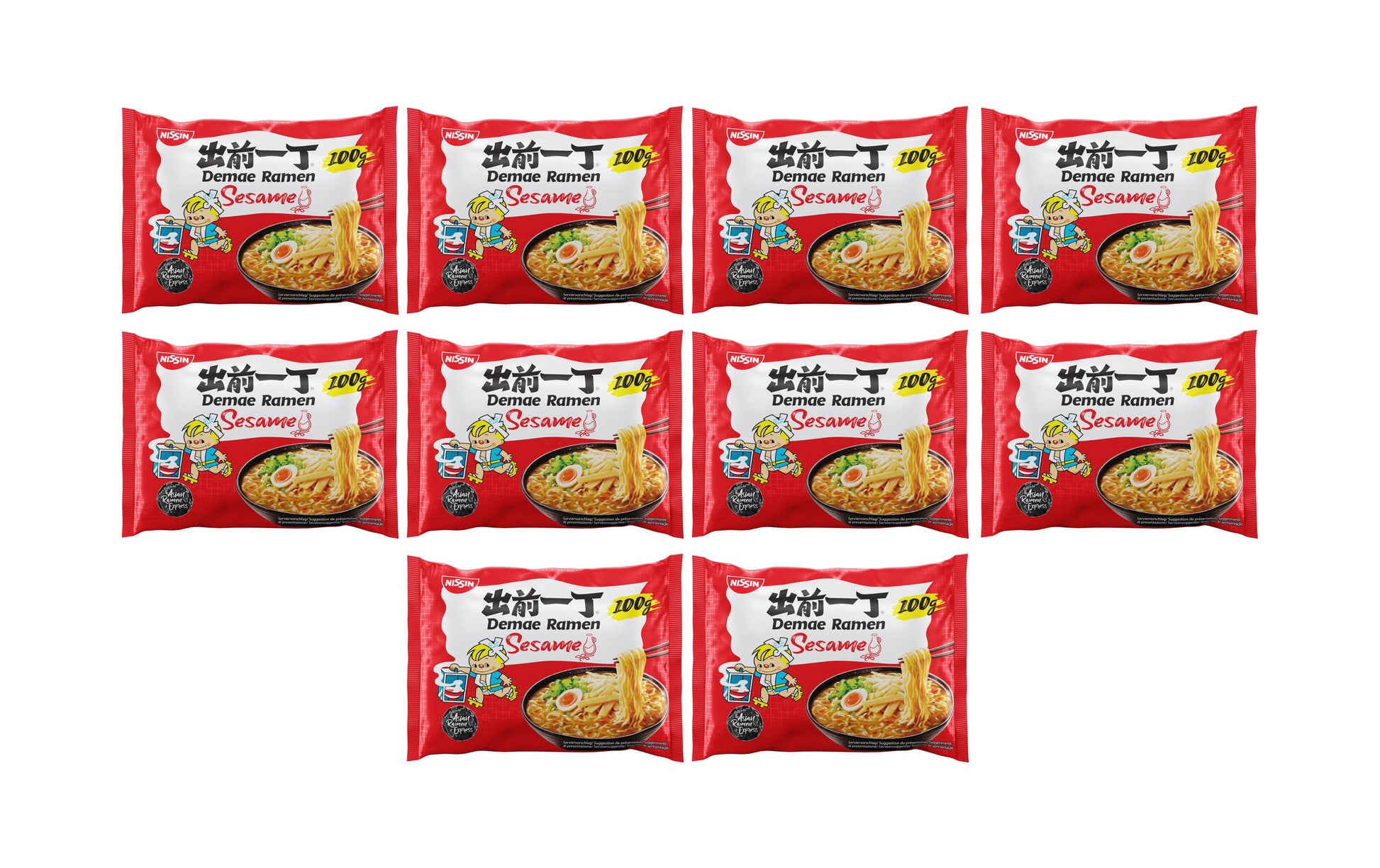 Nissin Food Demae Ramen Instantnudeln Sesam – 10×100 g