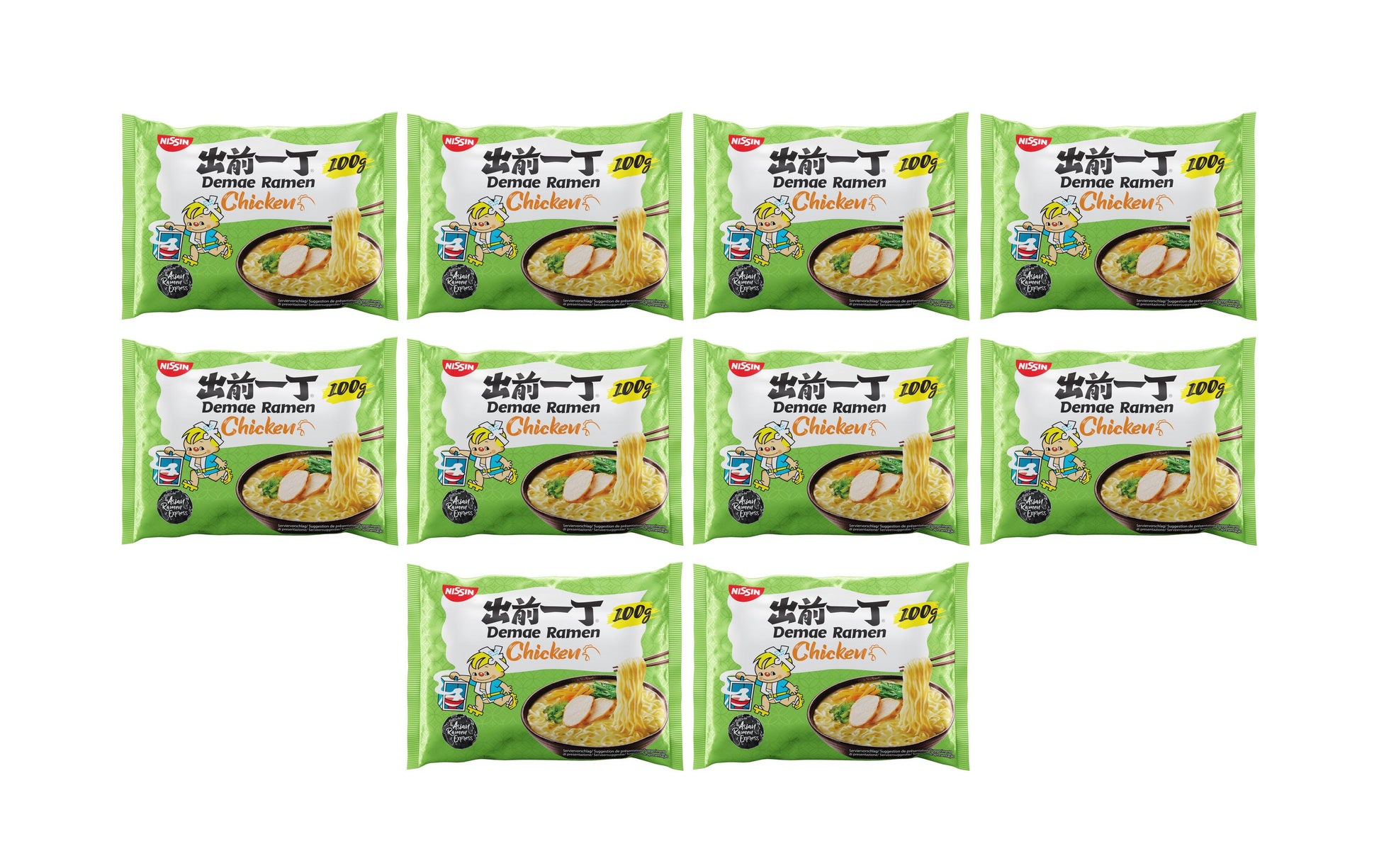 Nissin Food Nissin Demae Ramen Instantnudeln Poulet – 10×100 g