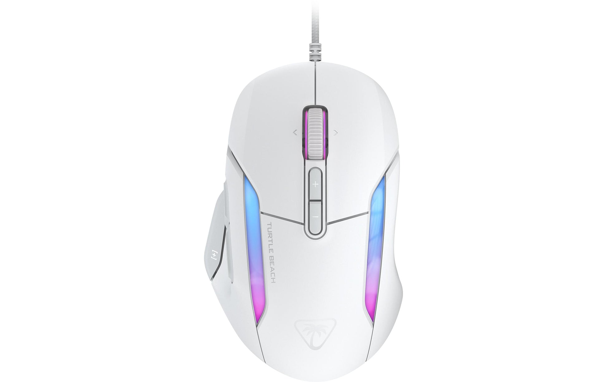 Turtle Beach Kone II Gaming-Maus – kabelgebunden, 1'000 Hz, 7 Tasten, für Rechtshänder, RGB-Beleuchtung, weiss