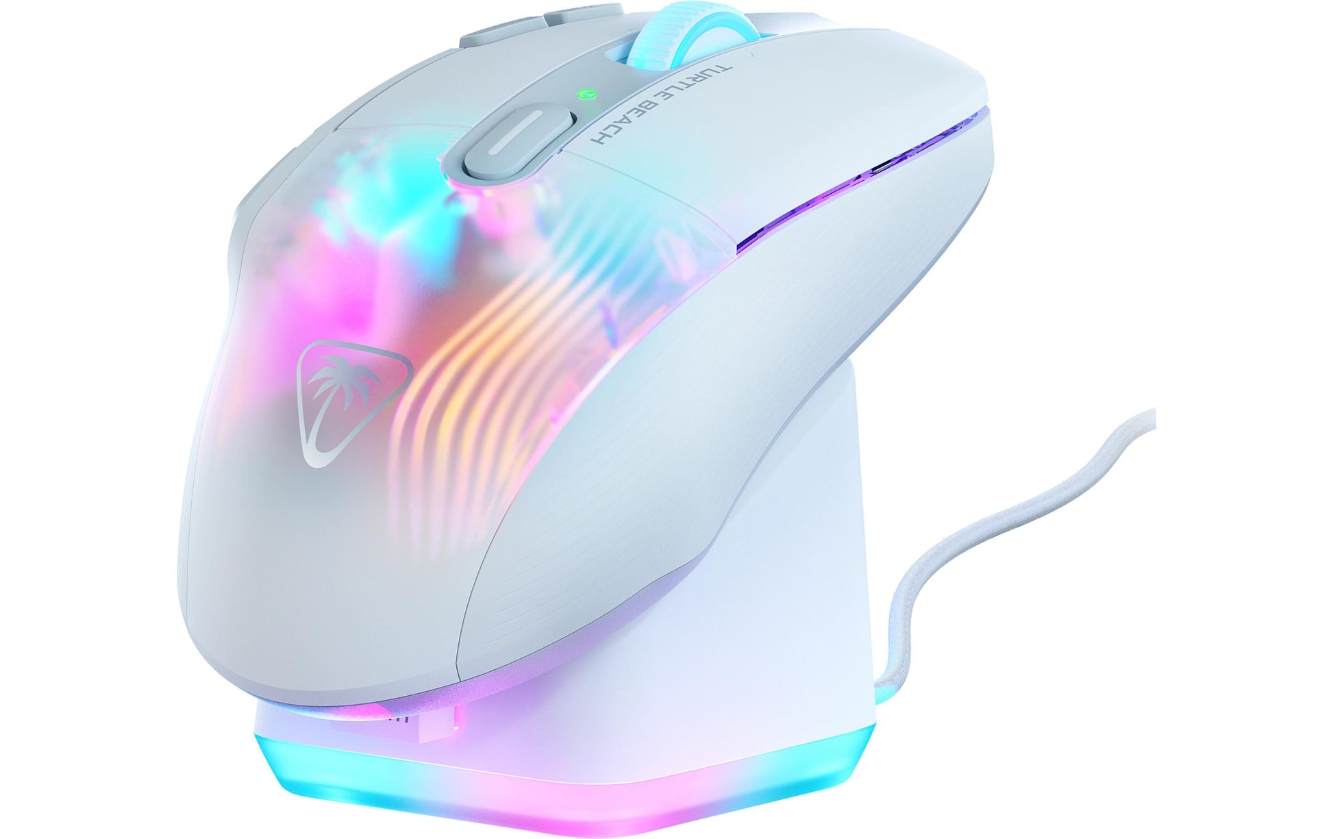Turtle Beach Kone XP Air Gaming-Maus – kabellos, 10 Tasten, für Rechtshänder, RGB-Beleuchtung, weiss