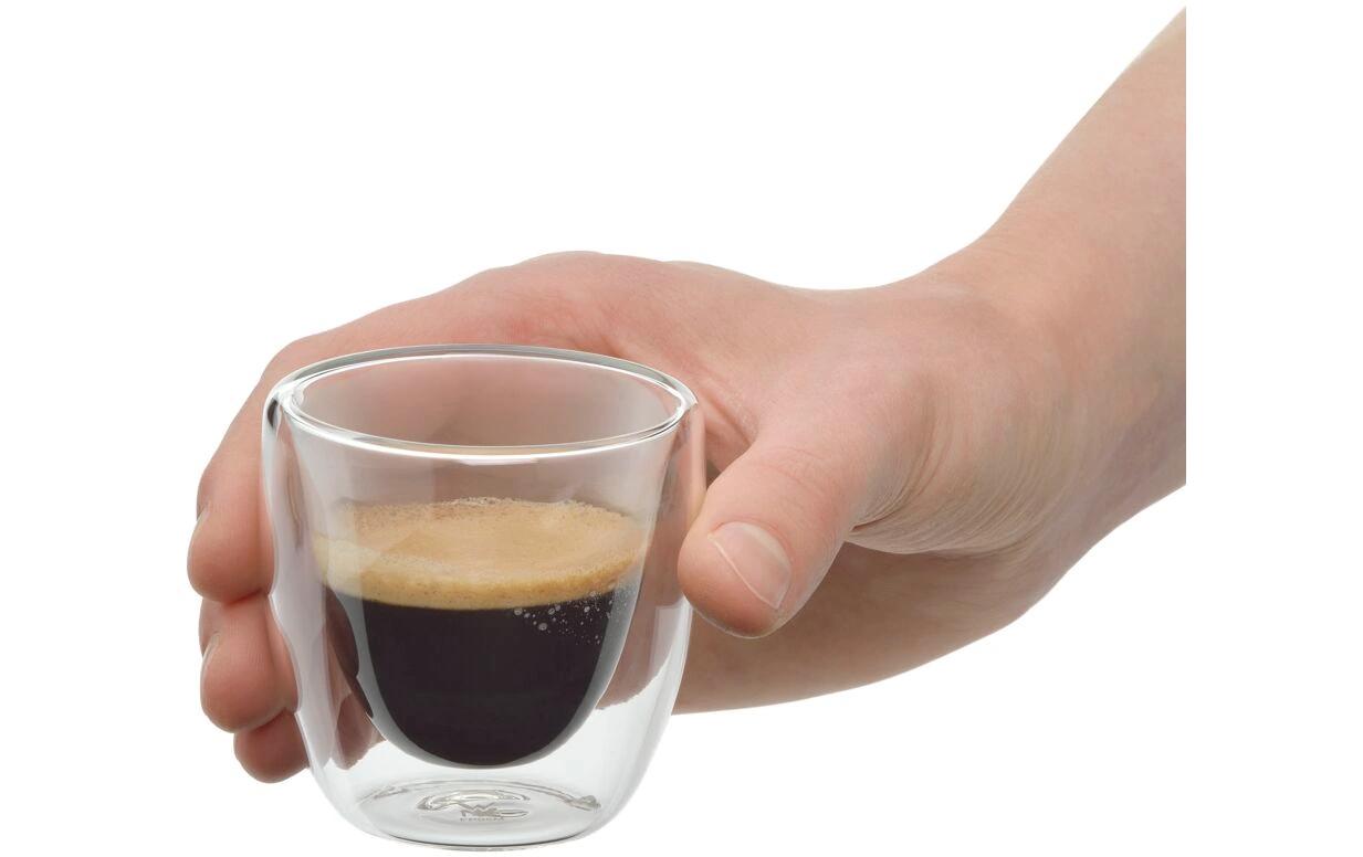 WMF Espressoglas Kult – 2er Set, 80 ml, Borosilikatglas, Transparent, doppelwandig, spülmaschinenfest
