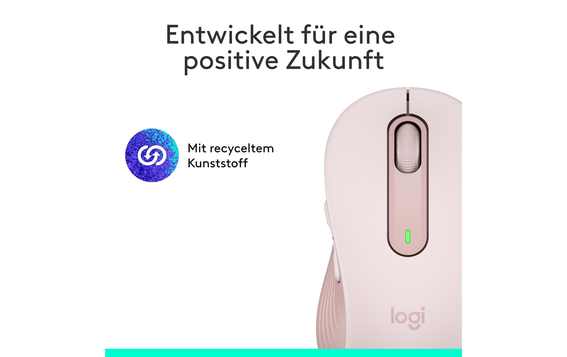 Logitech M650 Maus – kabellos, für Rechtshänder, Handflächengrösse M, Rosa